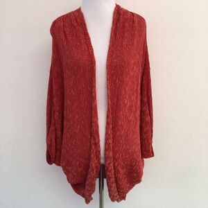 Anthropologie Sparrow Open Cardigan Red Size Small